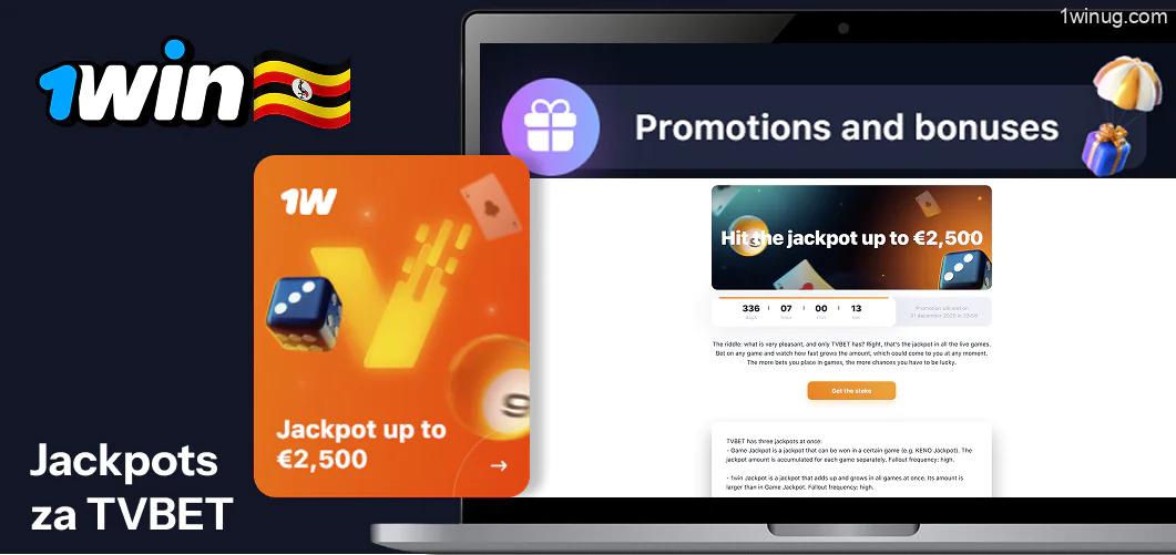 Jackpots za TVBet 1win